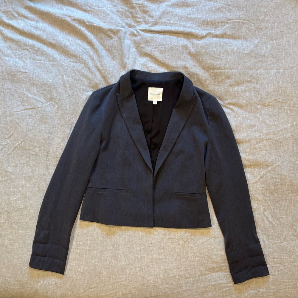 Urban Outfitters dark grey cropped blazer